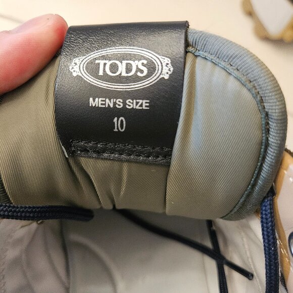 Tod's 1T Leather Trimmed Suede Sneakers - 10 UK/11 US - Picture 11 of 13